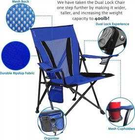 img 1 attached to 400Lbs Capacity Kijaro XXL Dual Lock Portable Camping Chair - Versatile Outdoor & Lawn Folding Chair