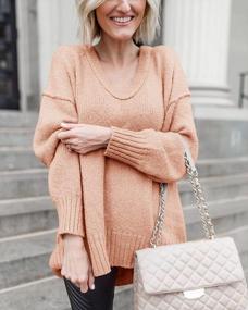 img 3 attached to 👗 Stylish Niitawm Women's V Neck Oversized Sweaters for Fall and Winter Fashion