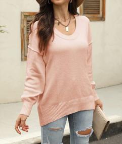 img 1 attached to 👗 Stylish Niitawm Women's V Neck Oversized Sweaters for Fall and Winter Fashion