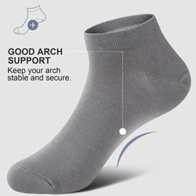 img 3 attached to Casual Cotton Low Cut Ankle Socks For Men - No Show Short Socks For Everyday Wear