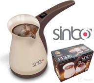 ☕ sinbo scm 2928 greek turkish coffee maker machine: authentic brewing with electric pot briki ibrik brown logo