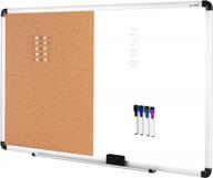 24x36 vusign white board &amp; cork board combo - настенная доска объявлений с алюминиевой рамкой для дома или офиса логотип