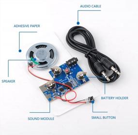 img 3 attached to DIY Music Box Greeting Card Kit - Stemedu 120 Sec Recordable MP3 Player Button Control Voice Message Recording Creative Gift