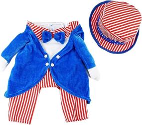 img 1 attached to 🐶 Midlee Patriotic Dog Costume with Fake Arms for July 4th Celebration