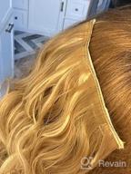 img 1 attached to Dark Brown Wavy Clip-In Hair Extensions - 4 Pieces, 20 Inches, 180G Full Head Thick Synthetic Fiber Hairpieces For Women By FESHFEN review by Lyon Forrest