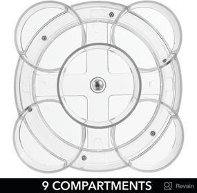 img 2 attached to 💄 mDesign Clear Spinning Lazy Susan Makeup Turntable Storage Center - 9 Sections - Organize Your Vanity, Dressing Tables, and Cosmetic Stations Efficiently