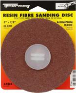 forney 71661 sanding discs, aluminum oxide with 7/8-inch arbor, 5-inch, 36-grit, 3-pack logo