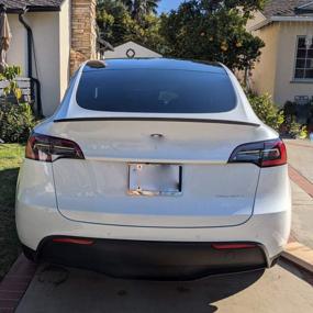 img 3 attached to Tesla Model Y Spoiler Carbon Fiber Trunk Wing Performance Rear Lip Lid - Matte Finish