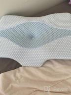 img 1 attached to Mkicesky Memory Foam Cervical Pillow: Get Relief From Neck & Shoulder Pain For Side/Back/Stomach Sleeping - Lady Size review by Justin Abreu