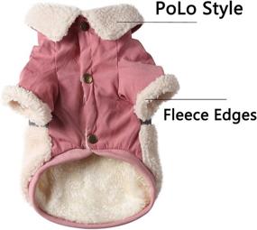 img 3 attached to Vecomfy XL Pink V-Collar Dog Coats with Fleece Lining - Warm Doggie Jacket for Large Dogs in Cold Winter