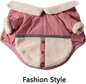 img 2 attached to Vecomfy XL Pink V-Collar Dog Coats with Fleece Lining - Warm Doggie Jacket for Large Dogs in Cold Winter