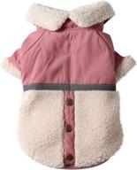 vecomfy xl pink v-collar dog coats with fleece lining - warm doggie jacket for large dogs in cold winter логотип