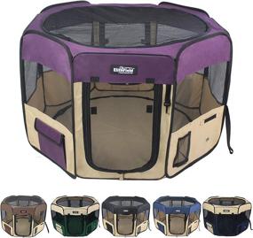 img 4 attached to 🐾 EliteField 2-Door Soft Pet Playpen: Durable Exercise Pen with 2-Year Warranty, Various Sizes and Colors for Dogs, Cats, and More!