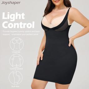 img 3 attached to JOYSHAPER Seamless Tummy Control Full Slips for Women, Body Shaper Cami Dress Slip, Under Dresses Shapewear