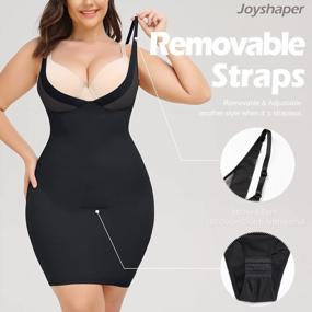 img 2 attached to JOYSHAPER Seamless Tummy Control Full Slips for Women, Body Shaper Cami Dress Slip, Under Dresses Shapewear