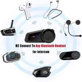 img 1 attached to 🏍️ QSPORTPEAK M2 1000M 5.0 Motorcycle Helmet Bluetooth Intercom Kit | 6 Riders | Noise Cancellation | FM | Hands-Free | Waterproof (1 Pack)