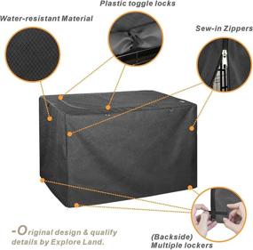 img 2 attached to 🐶 Enhanced Dog Crate Cover: Adjustable Flap for 24-48 Inch Metal Crate - Premium Cover Only (48 Inch, Obsidian Black)