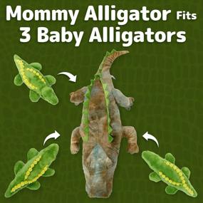 img 3 attached to Get Your Cuddle On With PREXTEX Plushlings Crocodile And Baby Crocodiles Playset