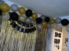 img 5 attached to Сделайте его 21-й день рождения невероятным с помощью 95 шт. черно-золотых украшений для вечеринок, включая баннеры, воздушные шары, фотореквизит и многое другое!