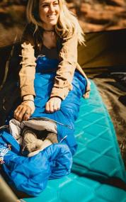 img 1 attached to Kelty Rambler 50 Degree Insulated Sleeping Bag With CloudLoft Synthetic Fill, Converts To A Blanket, Anti-Snag Zipper, Ideal For Camping And Outdoors
