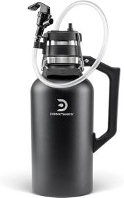 img 4 attached to 64 Oz Carbonated Craft Beverage Growler With CO2 Dispensing Keg Cap For Camping, Tailgating, Bottle Shares, BBQs, Boating & Adventure - DrinkTanks® Travel Keg (Obsidian)