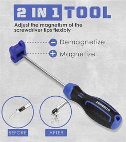 img 1 attached to 🔧 URASISTO Magnetic Screwdrivers Set - 16-pieces Including 6 Slotted and 8 Phillips - Tools for Repair Man with Case