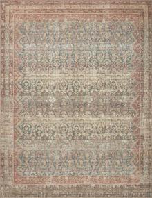img 3 attached to Angela Rose, Loloi Aubrey Collection AUB-03 Ocean / Spice, Traditional 7'-6" X 9'-6" Area Rug