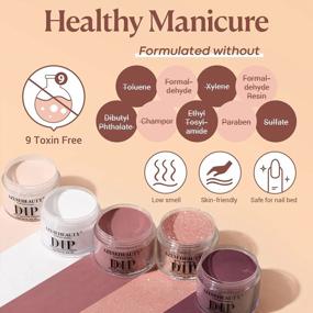 img 1 attached to AZUREBEAUTY 18-Piece Dip Powder Nail Kit: The Ultimate Starter Set For Stunning Fall And Winter Nails