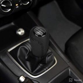 img 2 attached to 🚗 Car Gear Stick Shift Knob Head for Mazda 3 BK BL 5 CR CW 6 II GH CX-7 ER NC III MX-5 2005-2011 - 5 Speed Shift Knob (Black)