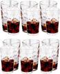 set of 12 amlong crystal drinking glasses in harmony design - includes 6 12oz and 6 16oz glasses logo