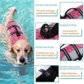 img 2 attached to KOESON Flotation Lifesaver Reflective Adjustable Dogs