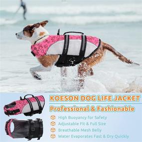 img 3 attached to KOESON Flotation Lifesaver Reflective Adjustable Dogs