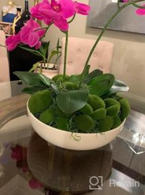 img 6 attached to 6 шт. искусственные стебли орхидеи цвета фуксии-большое цветение настоящее прикосновение фаленопсис для домашнего свадебного украшения