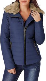 img 1 attached to Luvamia Casual Winter Quilted Pockets Women's Clothing - Coats, Jackets & Vests