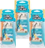 🚗 yankee candle car jar classic cardboard car freshener, bahama breeze scent - pack of 10: refresh and fragrance on the go! логотип