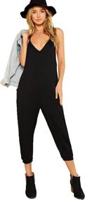 img 2 attached to 👗 DIDK Womens Spaghetti Strap Jumpsuit: Chic Women's Clothing in Jumpsuits, Rompers & Overalls