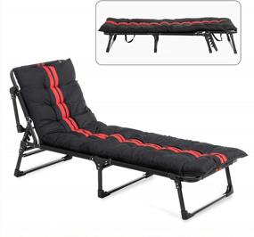 img 4 attached to Adjustable Outdoor Folding Chaise Lounge: The Perfect Way To Relax Anywhere