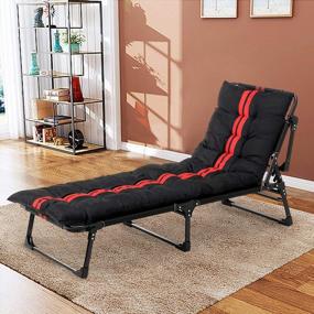 img 3 attached to Adjustable Outdoor Folding Chaise Lounge: The Perfect Way To Relax Anywhere