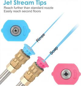 img 2 attached to Upgrade Your Cleaning Arsenal With The STYDDI Pressure Washer Nozzle Set – 7 Pack With Multiple Degrees And Second Story Nozzles, 2.5 GPM, And Up To 4500 PSI!