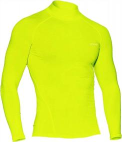 img 1 attached to Stay Cool And Compressed With EXIO Men'S Mock Long-Sleeve Baselayer Shirt (EX-T02)