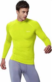 img 3 attached to Stay Cool And Compressed With EXIO Men'S Mock Long-Sleeve Baselayer Shirt (EX-T02)