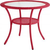 coral pink roma all-weather resin wicker bistro table patio furniture - brylanehome logo