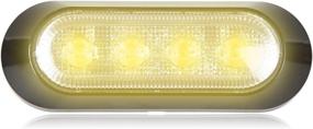 img 1 attached to 🚨 Maxxima M20384YCL: Ultra Thin Amber Clear 0.9" Low Profile Strobe Light - Reliable Warning Flasher for Enhanced Safety