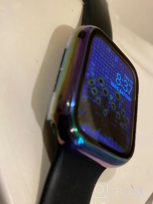 img 1 attached to Secbolt 42Mm Case Compatible Apple Watch Band With Built In Tempered Glass Screen Protector- All Around Protective Case For IWatch Series 3/2/1, Black(42Mm) review by Toni Lewis