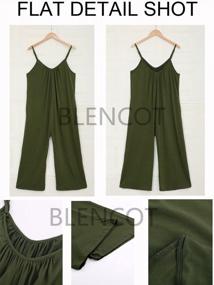 img 2 attached to Women'S Loose Sleeveless Jumpsuit With Adjustable Spaghetti Straps, Long Pant Romper And Pockets