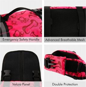 img 1 attached to Large Pink Surblue Dog Life Jacket: Pet Safety For Swimming, Boating & Beach Trips