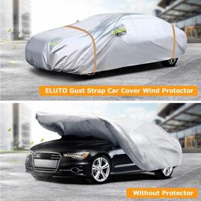 img 1 attached to Gust Strap Car Cover Wind Protector - Set Of 2 Adjustable Fluorescent Cords To Safeguard Your Sedan, SUV, Truck, Or Van Cover Against High Winds - ELUTO'S Gust Guard Solution