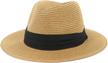 upf50+ women's wide brim straw panama fedora beach sun hat by lisianthus logo