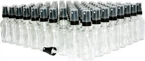 img 4 attached to Pack Of 80 Clear Boston Round Glass Bottles With Black Fine-Mist Sprayer - 2 Oz. Capacity From GBO GlassBottleOutlet.Com