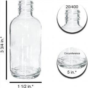 img 2 attached to Pack Of 80 Clear Boston Round Glass Bottles With Black Fine-Mist Sprayer - 2 Oz. Capacity From GBO GlassBottleOutlet.Com